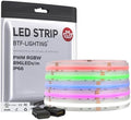 BTF-LIGHTING FCOB COB LED Strip Light IP66,UL Listed RGBW 6000K 896LED/m High Density LED Strip,16.4FT DC24V 12mm Width Color Changing Light for Bedroom Home Indoor DIY Decor(No Adapter or Controller) by BTF-LIGHTING