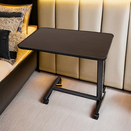 Roscoe Medical Hospital Bed Table, Rolling Overbed Table, Laptop Tables for Recliner, Bed, Bedside and Sofa - Computer Tables, Hospital Tray, Adjustable with Wheels and Secure Height Adjustment - Image 5