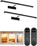 EZVALO Picture Light for Wall, 16'' Black Rechargeable 4800mAh Black Lights Wireless Remote, Dimmable Magnetic LED Art Painting Light with 3 Color Temperatures, Display for Gallery, Living Room(2P) by EZVALO