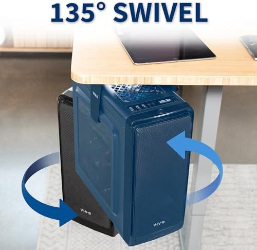 VIVO Black Large Under Desk and Wall Office PC Mount, MOUNT-PC01L - Image 2