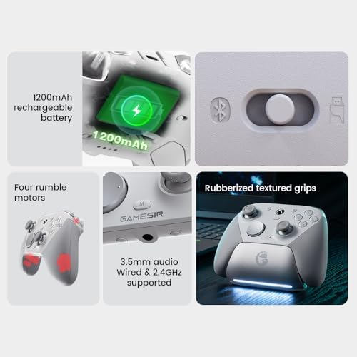 GameSir G7 Pro Wired Controller for Xbox Series X|S, Xbox One, Wireless Gamepad for PC&Android with TMR Sticks, Hall Effect Analog Triggers, 1000Hz Polling Rate, 3.5mm Audio Jack - White - Image 5