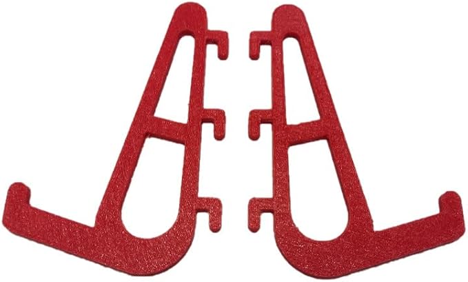 Replacement pair of mounting pegs compatible with IKEA SKADIS PEGBOARD - various colors and models - new 3d printed parts (Red, 3 Hooks) by Handmade