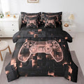 Erosebridal Queen Size Gamer Bedding Set 7 Piece for Boys Kids | Gaming Comforter Set Video Games Bed in A Bag with Flat and Fitted Sheet, Blush Pink Gamepad Bedding Comforter Sets by Erosebridal