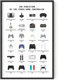 HAUS AND HUES Video Game Poster - Gamer Wall Decor for Boys Bedroom Posters, Video Game Room Decor for Teen Boys, Gaming Wall Art for Gamer Room Decor (Black Frame, 24x36) by HausandHuesArtPrints