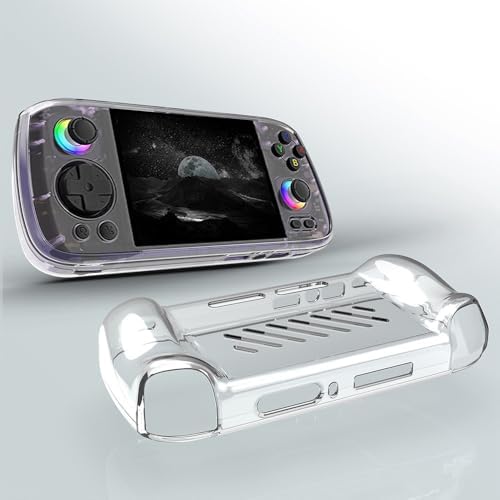 Walieoka Protective Case Compatible with RG406H Retro Handheld Game Console,TPU Protective Cover Game Console with Ergonomic Grip - Anti-Collision and Non-Slip (Transparent) - Image 2
