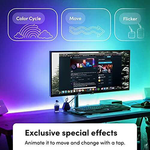 LIFX Supercolor Smart LED Strip Lights 6.6ft (80 inch Kit), Color Changing Multizone RGB + Tunable White, 16 Color Zones, Apple HomeKit, Alexa & Google Home, Music Sync, Dimmable - Image 5