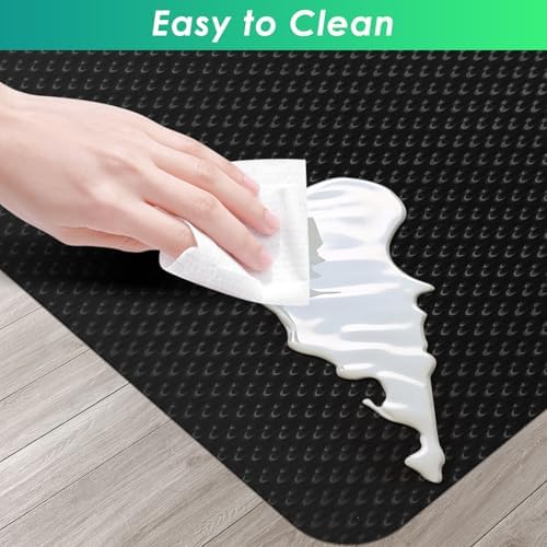 Vicwe Chair Mat for Hardwood Floor， 36"x48" Desk Chair Mat, Smooth Glide | Gaming Chair Mat for Tile Floor, Easy to Clean, Anti-Slip Hard Floor Protector Rolling Chair for Office Home,Gaming, Black - Image 4