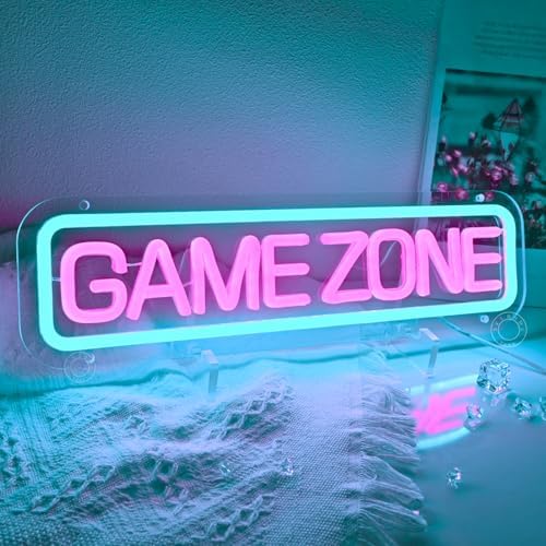 SYLHOME Game Zone Led Neon Light Sign Gamer Gaming Room Man Cave Wall Decor - Image 6