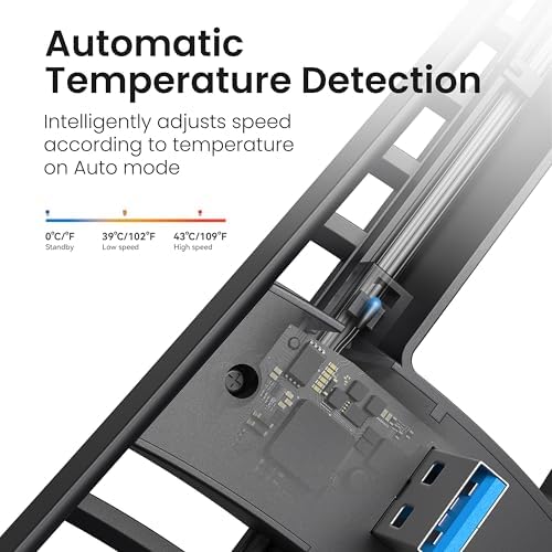 KIWIHOME Cooling Fan for PS5 Slim, 4-Fan Cooler with Auto Speed USB3.0 - Image 6