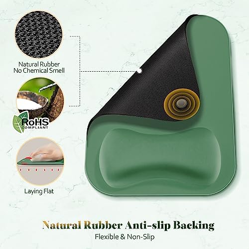 Gimars Large Smooth Superfine Fibre Memory Foam Ergonomic Mouse Pad Wrist Rest Support - Mousepad with Nonslip Base for Laptop, Computer, Gaming & Office，Red Camouflage - Image 5