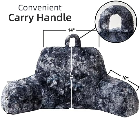 A Nice Night Gray Reading Pillow, 17" Bed Wedge Pillows with Arms，M - Image 2