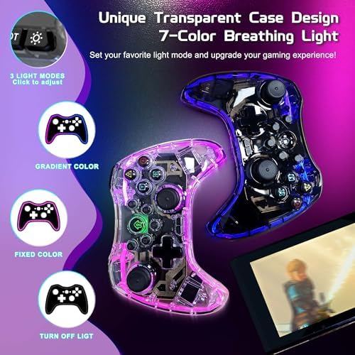 Joso RGB Wireless Mobile Gaming Controller for iPhone, Android, iPad, Tablet, PC, Phone Controller with Phone Clip Supports Cloud Game, COD, Genshin Immpact, Remote Player Gamepad with 2 Back Buttons - Image 3