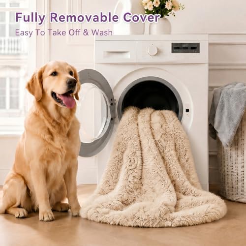 Human Dog Bed with Pillow & Blanket - 71 × 45 × 12 Inch - Image 4