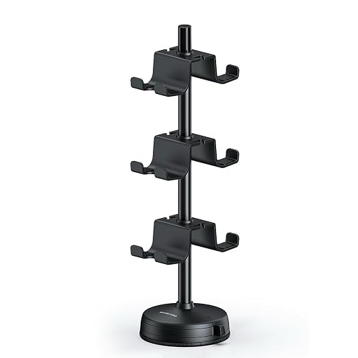 MANMUVIMO Headphone Controller Storage Stand Holder with Anti-Slip Stable Suction Cup 3 Tiers, Universal Storage Display Stand for Desk Compatible for PS5/PS4/Xbox Series/Xbox One by MANMUVIMO