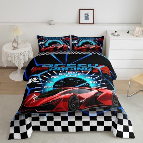 Feelyou Sports Car Comforter Set Full Size for Kids Boys Girls Bedding Set by Feelyou