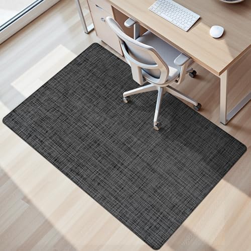 Office Chair Mat for Hardwood Floor 36x48 Inch, Non-Slip Heavy Duty Floor Protector, Easy Glide PVC Mat for Rolling Chairs, Ideal for Wood Tile & Hard Floors(Black) by Unknown