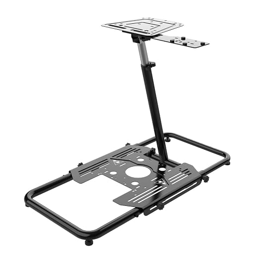 Turtle Beach VelocityOne Universal Stand for Flight Simulation & Racing Simulation Accessories with adjustable height design, metal construction, and fold flat design for PC & Xbox – Black - Image 3