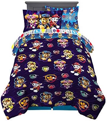 Franco Kids Bedding Super Soft Comforter and Sheet Set with Sham, 5 Piece Twin Size, Paw Patrol Movie by Franco