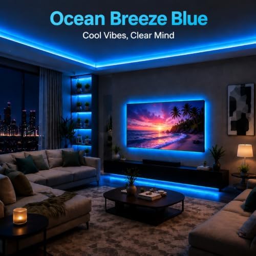 MORIACC 19.68ft LED Lights for TV, RGB TV LED Backlight for 55-85 Inch TVs, Music Sync Strip Lights Behind TV, APP & Remote Control, USB Powered for Bedroom Gaming Home Theater - Image 6