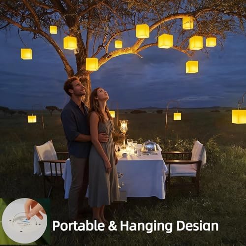 LOFTEK 7-inch LED Cube Lights, Rechargeable RGB Table Lamp, Hangable - Image 4