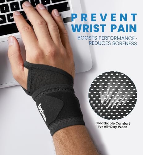 2-Pack Ultra-Thin Wrist Braces, Breathable Comfort Mesh Fabric Support for Pain Relief - Ideal for Carpal Tunnel, Tendonitis, Sports, Fitness and Daily Use - Adjustable Wrist Support (Black) - Image 4