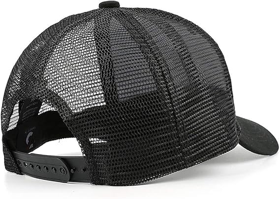 Hat for Men Women, Baseball Cap Gifts for Men Women, Adjustable Cotton Leather Patch Trucker Baseball Cap - Image 5