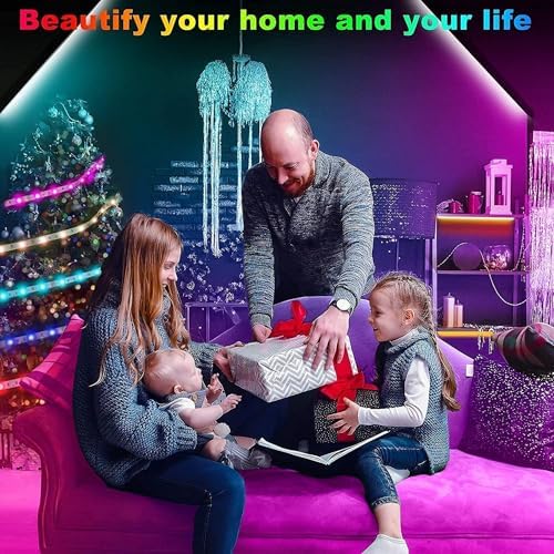 Tenmiro 32.8ft LED Strip Lights, RGB LED Smart Music Sync Color Changing LED Lights Strips with Remote LED Lights for Bedroom, Room, TV, Party - Image 5