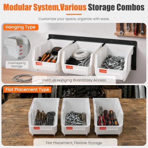 14pc Wall-Mounted Organizer V1 V2 V3 Master Combo Set White - Image 5