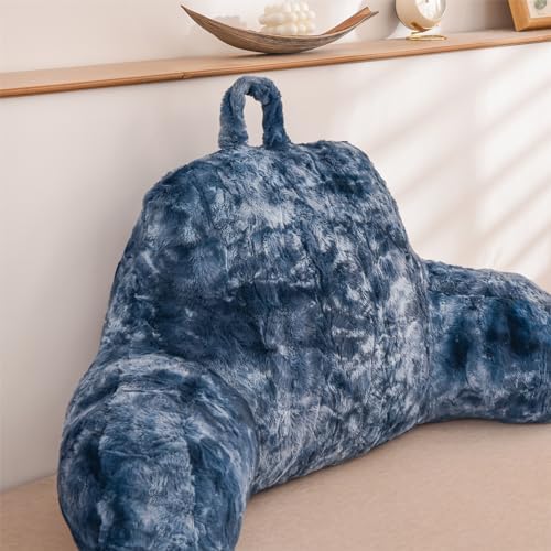 A Nice Night Navy Reading Pillow, 18.5" Bed Wedge Pillows with Arms - Image 3