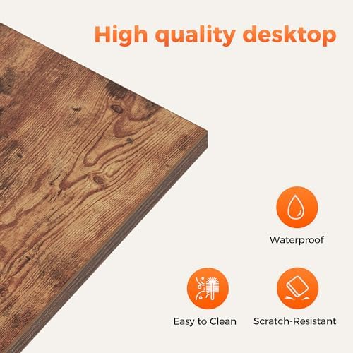 Mericonia 39x20 Inch Computer Desk with Wheels, Small Simple Rolling Desk - Image 5