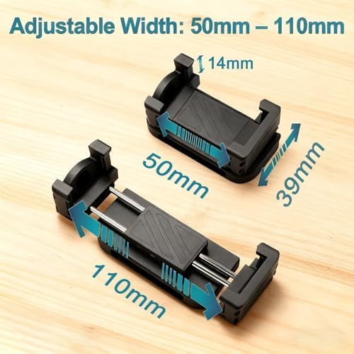 Mobile Clip for Controller, Foldable & Extendable Phone Holder Mount, Adjustable Gaming Clip Bracket for Smartphone, Portable & Secure Design for Comfortable Mobile Gaming (for Micro) - Image 2