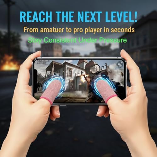 10Pcs Gaming Finger Sleeves for Mobile Phone & Tablet,Silver Ion Fiber – Ultra-Thin, Breathable Anti-Sweat Thumb Gloves. Zero Drag Precision for Game Like PUBG, COD Mobile, Roblox - Image 7