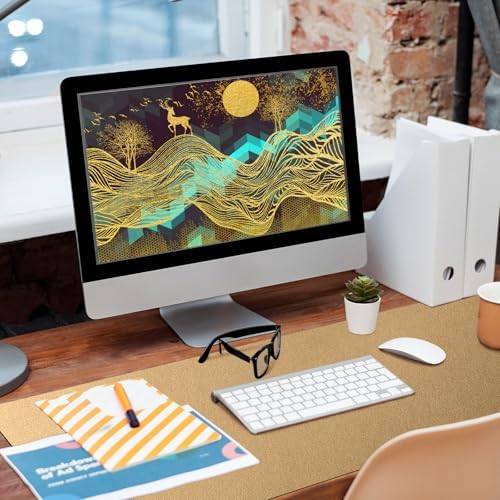 Bloss Gold Desk Mat, PU Large Mouse Pad for Desk, Desk Matt for Desktop, Desk Pad Mat Waterproof, Computer Mat for Office/Home/Decor/Desk Protector(31.5 x 15.7 Inches) - Image 2