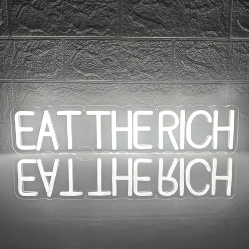 Eat The Rich Neon Sign Is Very Hungry Neon Light for Wall Decor USB Powered Political LED Sign for Bedroom Diner Gam Room Protest Light Up Sign Decorations Gifts For Family Friends by JeanchrlNEONLIGHTUPSIGNS