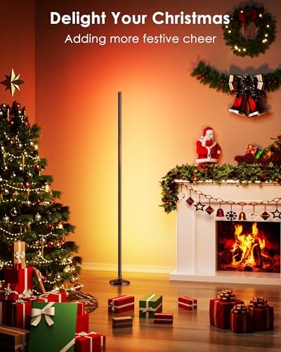 2PCS Corner Floor Lamp, RGB Color Changing Mood Light with Remote Control, Dimmable LED Corner Lamp with Music Sync, Modern Floor Lamp for Living Room Gaming Room - Image 2