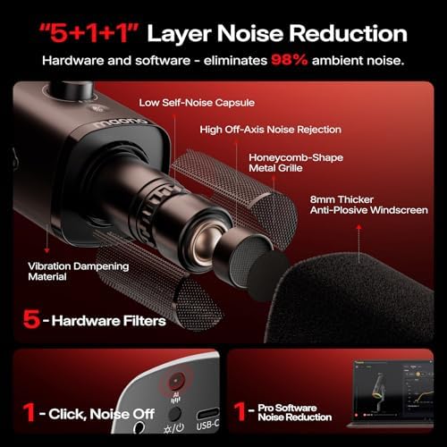 MAONO PD100W Wireless Dynamic Gaming Microphone for PC with USB-C Receiver - Image 5