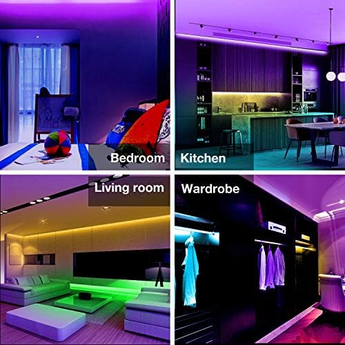DAYBETTER SMD 5050 Remote Control Led Strip Lights 20ft, RGB Color Changing Led Strip with Remote Control for Room, Bedroom, Suitable for Home Decor, Living Room, Kitchen, Home Party Decoration, 24V - Image 3