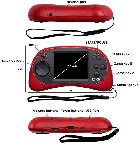 Kids Handheld Portable Video Game Player with 200 Games - 16 Bit 2.5 Inch Screen Mini Retro Electronic Machine for Boys Girls - Image 3