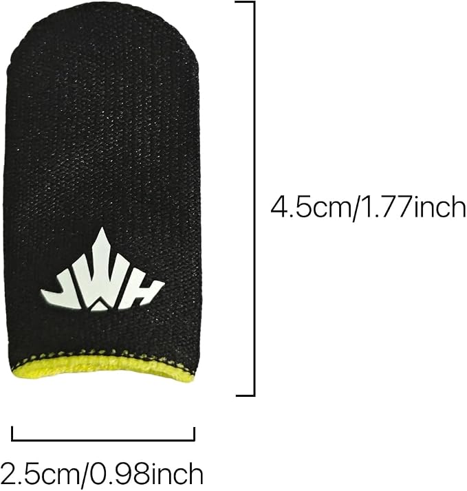 16 Pack Mobile Phone Gaming Thumb Sleeve,with Storage Box JWH Finger Cots for PUBG Gaming Glove,Yellow Edge​,Anti-Skid,Silky and Sweat-Proof,Dedales Gamer profesionales guantes para - Image 8