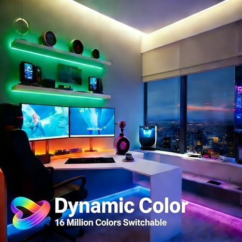 24VDC Highest Density 5-in-1 5050 RGBWW (RGB+Warm White+Daylight) 112LEDs/m Bright RGBCCT LED Strip 16.4FT Dimmable Tape Lights for Bedroom Decor (IP20 Non-Waterproof 12MM Width) - Image 6
