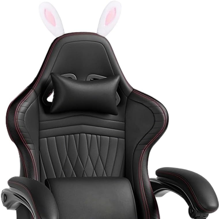 Tsangbaby Rabbit Ears Plush Decoration DIY Chair Decoration Accessories Fun Rabbit Ears Suitable for Families Children's Rooms Parties White by Tsangbaby