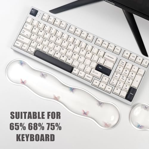 Gel Keyboard and Mouse Wrist Rest Set, Wrist pad for Computer Keyboard | Cute Butterfly Wrist Support for Keyboard 60%/68%/75%, Keyboard Cushion, Comfort & Support for Typing and Gaming - Image 4