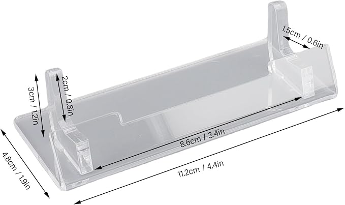 2 Pcs Clear Acrylic Display Stand, Portable Desktop Holder Mount for Handheld Game Console Phone Small Tablet E Reader Wallet - Image 2