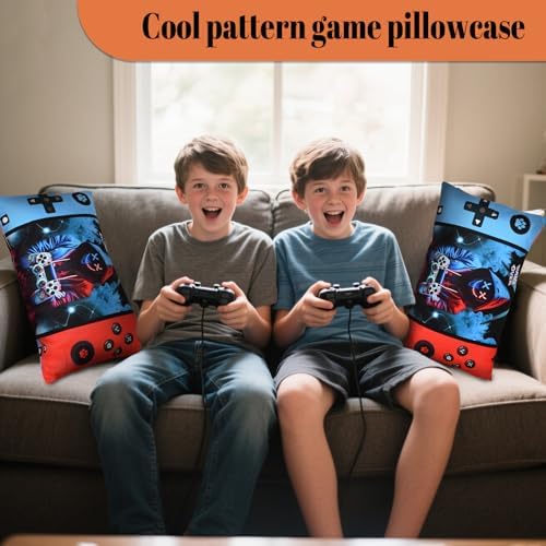 Gamer Gifts for Teen Boysm, Gaming Boy Room Decor, Gaming Accessories for Teen Boy, Gamer Pillow Case Flannel Material，20x12 inches 1-Pack ((No Inserts) - Image 7