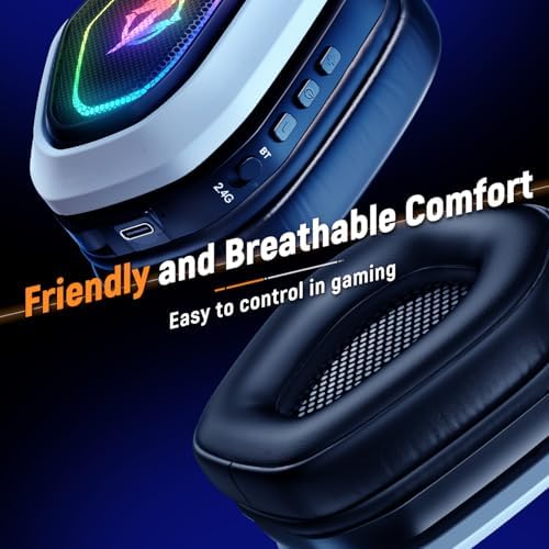 Ozeino Wireless Gaming Headset for PS5, PC, Switch| Lossless Audio-40H Batt - Image 4