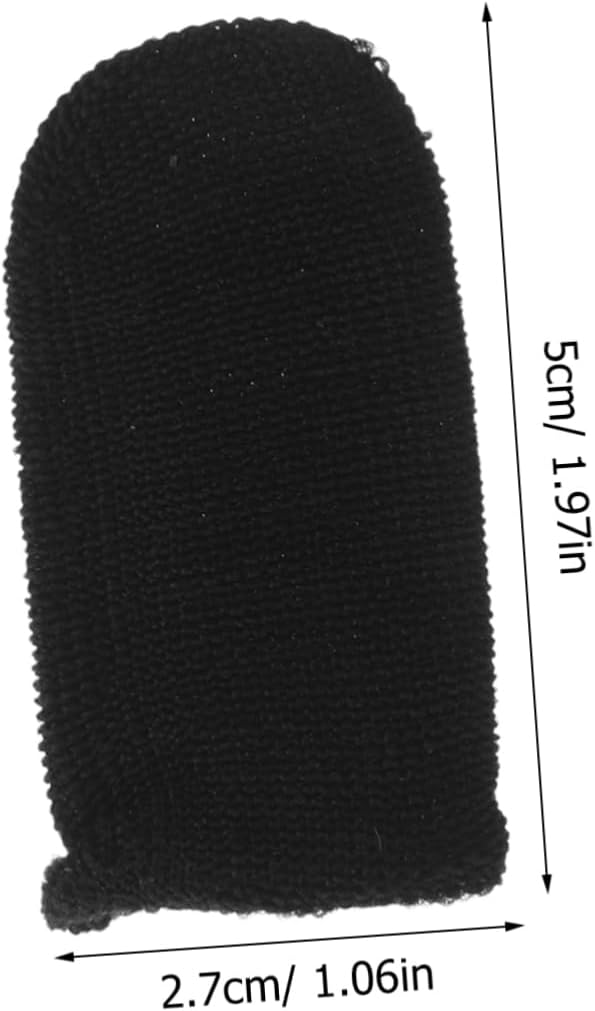 MAGICLULU 10PCS Ultra Thin Breathable Finger Sleeves for Mobile Gaming Sweat-Resistant Gaming Gloves Finger Protectors for Gamers Black Touchscreen - Image 2