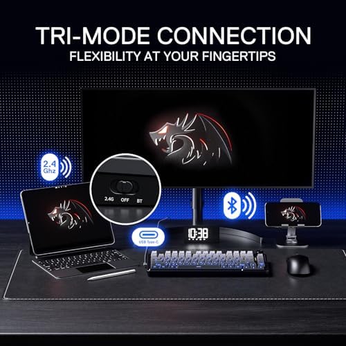Redragon K673 PRO Wireless 81-Key RGB Gasket Gaming Keyboard, Scroll Knob - Image 6