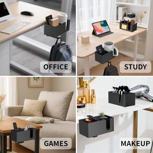 OOKUU 4-in-1 Desk Organizer- Large Desk Cup Holder Clamp with Headphone Stand, Pencil Holder and Phone Stand - Detachable, Rotating Hanger, Office & PC Gaming Accessories for Cup, Phone and Pen - Image 6
