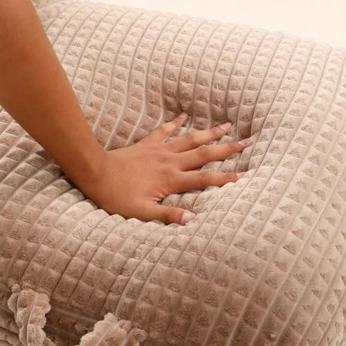 Reading Pillow with Arms for Bed Sitting,Khaki Flannel | Large Supportive Backrest with Arms Helps Ease Neck,Shoulder & Arm Strain While Gaming Reading or Watching TV - Image 7