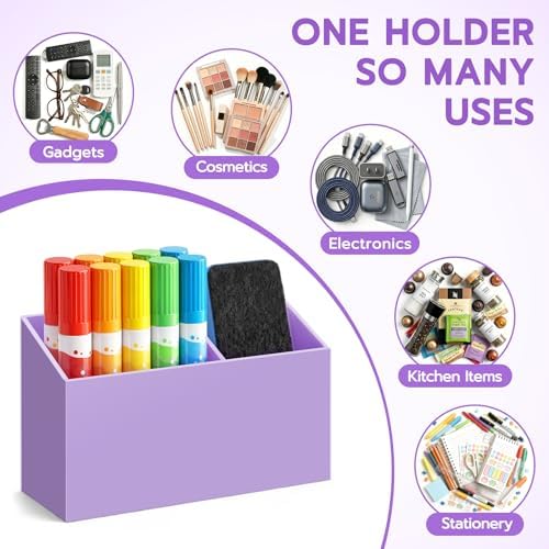 MR.MATE Magnetic Pen Holder, Purple Magnetic Cup for Fridge Whiteboard - Image 6